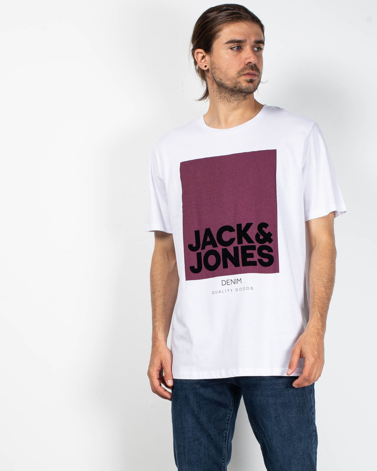Tricou Jack&amp;Jones slim fit din bumbac cu imprimeu 2107901527