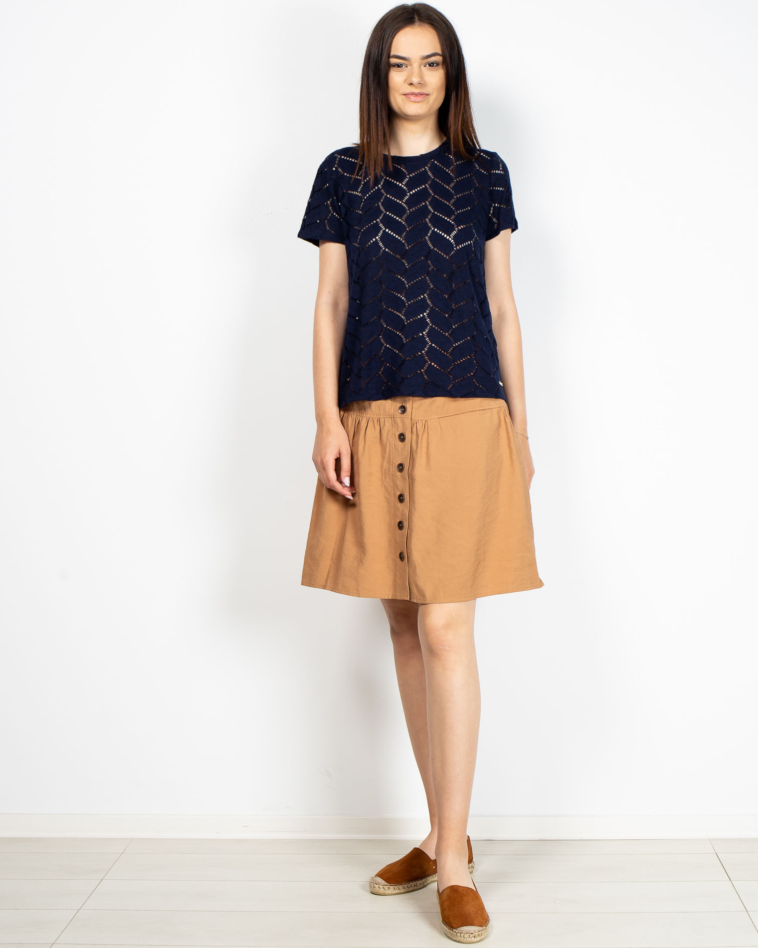 Fusta Dama Vero Moda cu nasturi si buzunar aplicat 2107901216