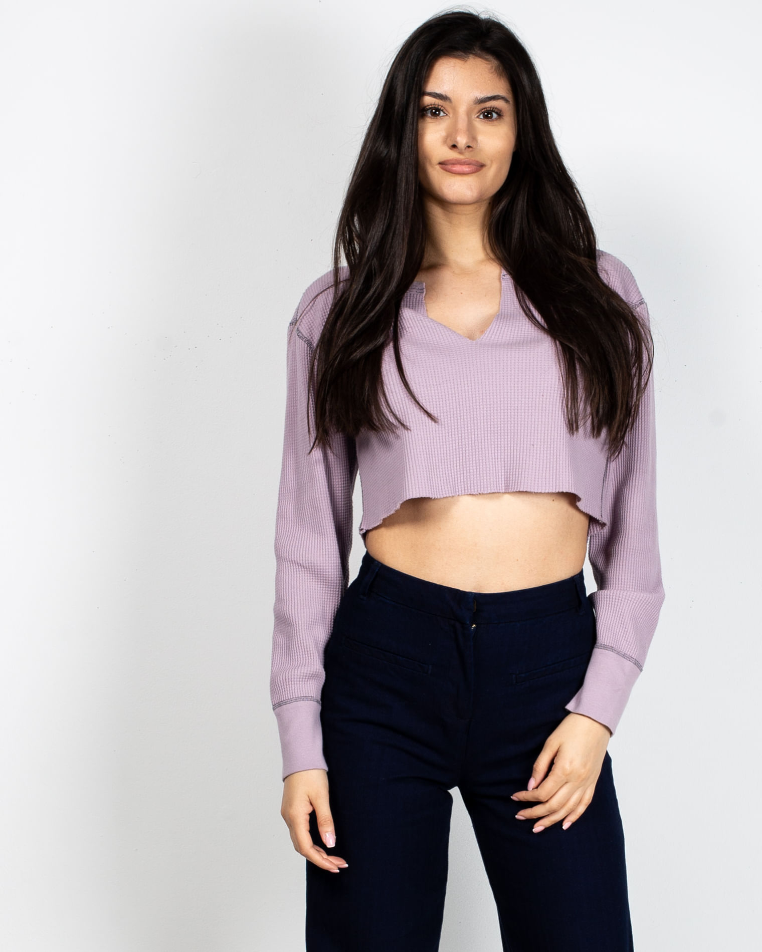 Bluza crop cu maneca lunga N904170009