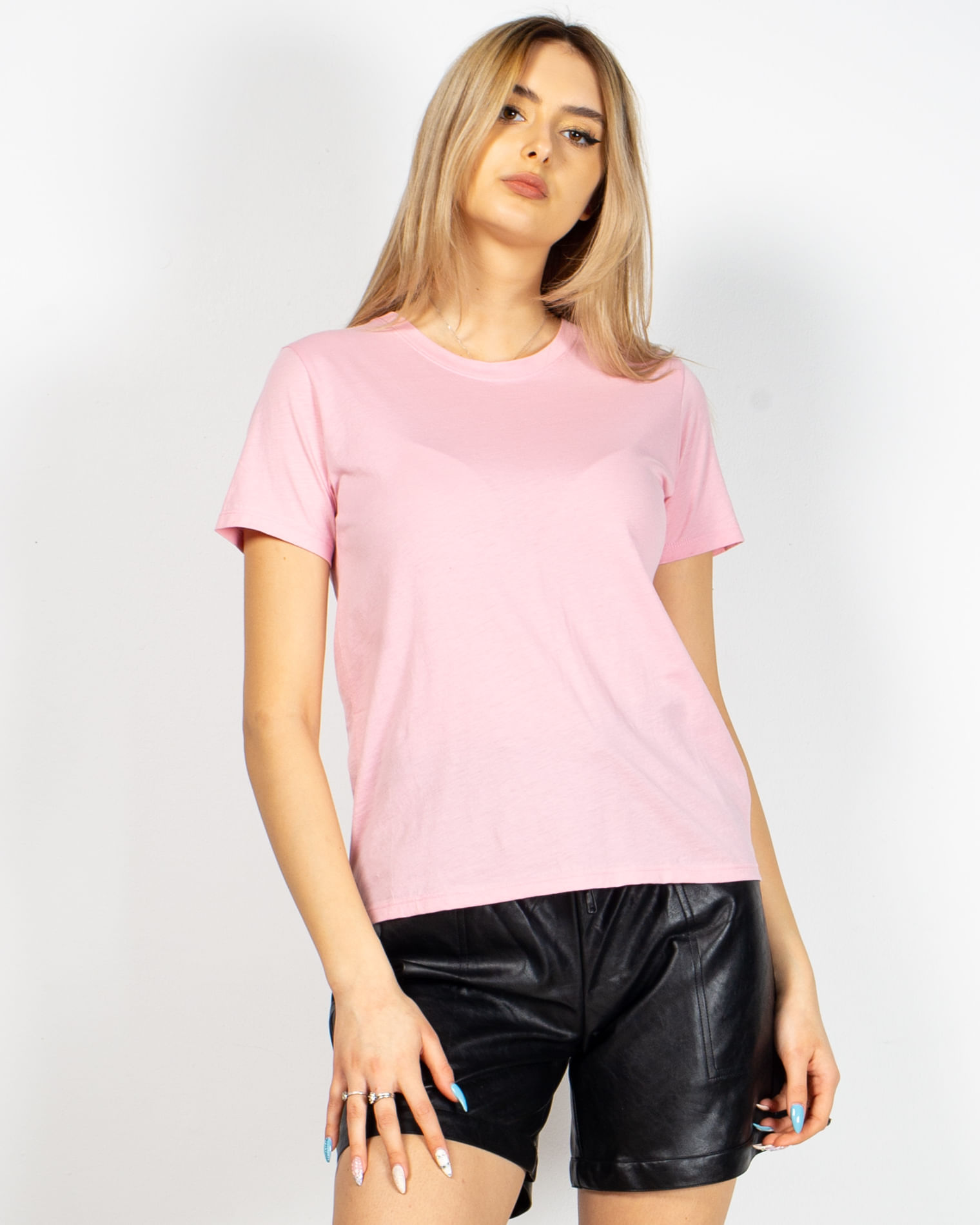 Tricou uni din bumbac 2125902218