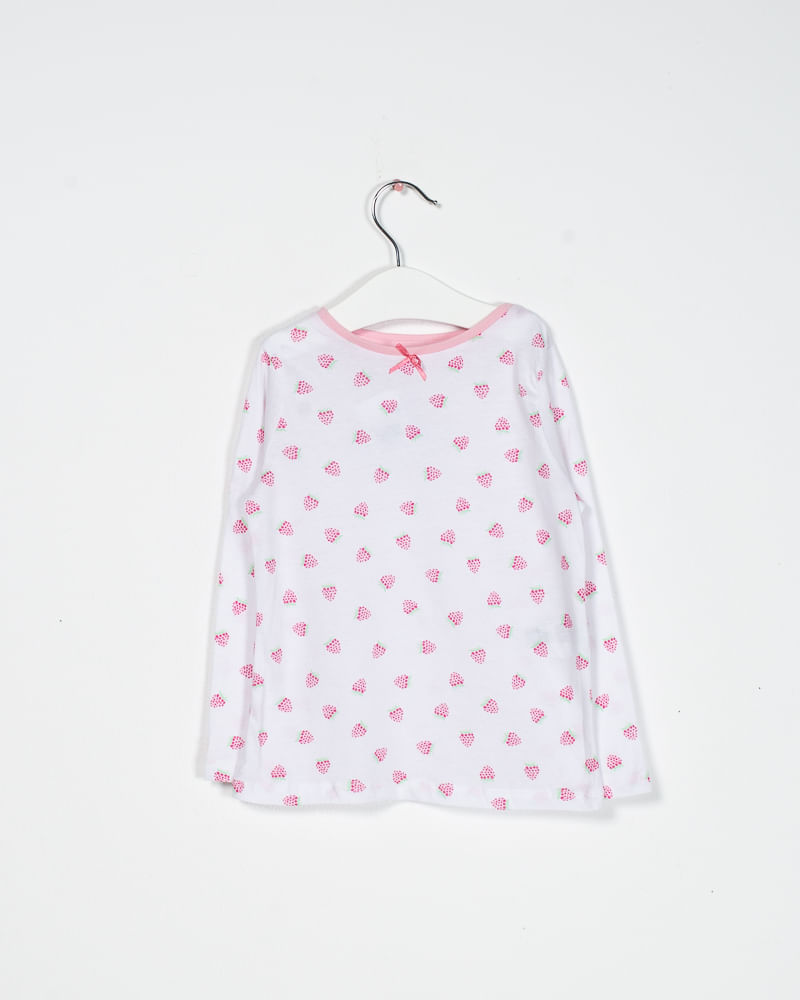 Bluza de pijama din bumbac cu imprimeu pentru fete 22MUR01024 22MUR01024