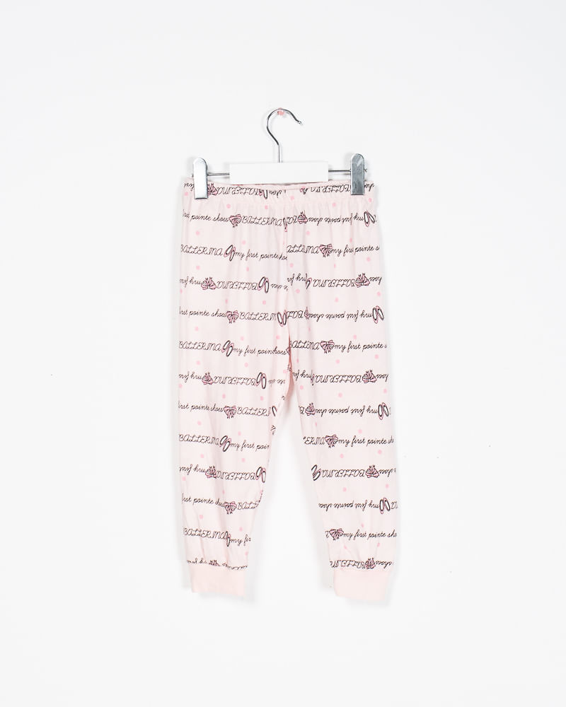 Pantaloni de pijama din bumbac cu imprimeu pentru fete 22MUR02014 22MUR02014
