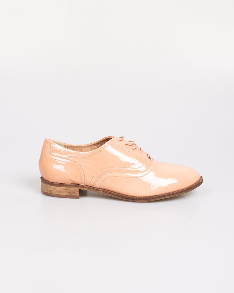 Pantofi Tip Oxford Din Piele Naturala Cu Aspect Lacuit Pentru Femei 22ven02001