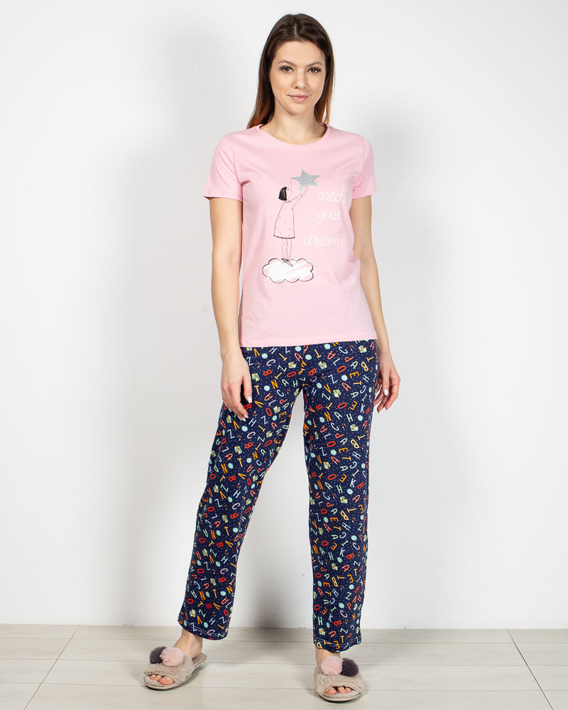 Pantaloni de pijama cu imprimeu 22MUR04014