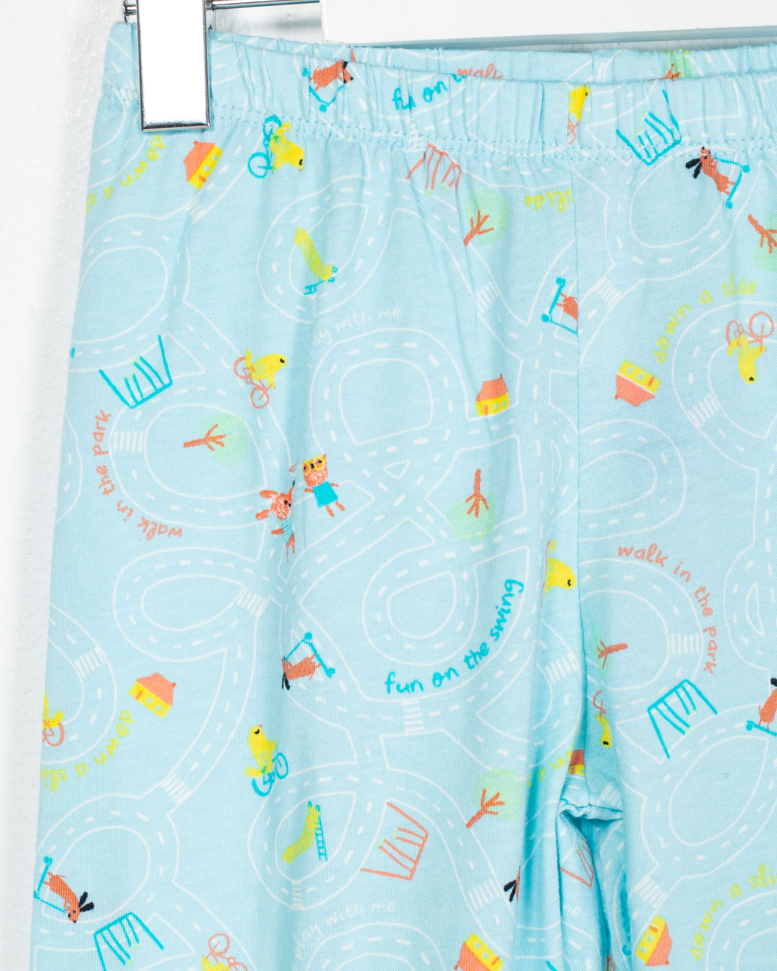 Pantaloni de pijama din bumbac cu imprimeu pentru baieti 22MUR02037 22MUR02037
