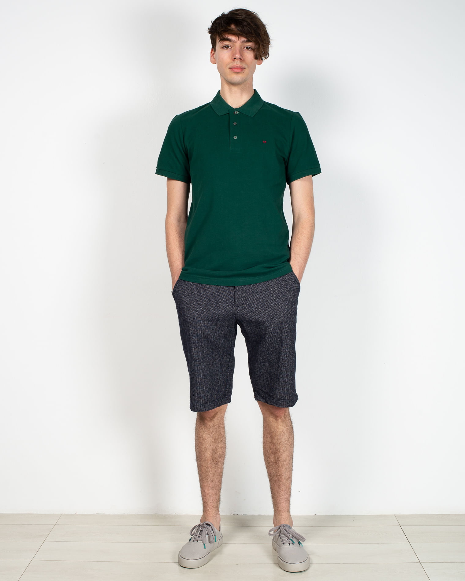 Pantaloni scurti regular fit din bumbac cu buzunare 22NET32018