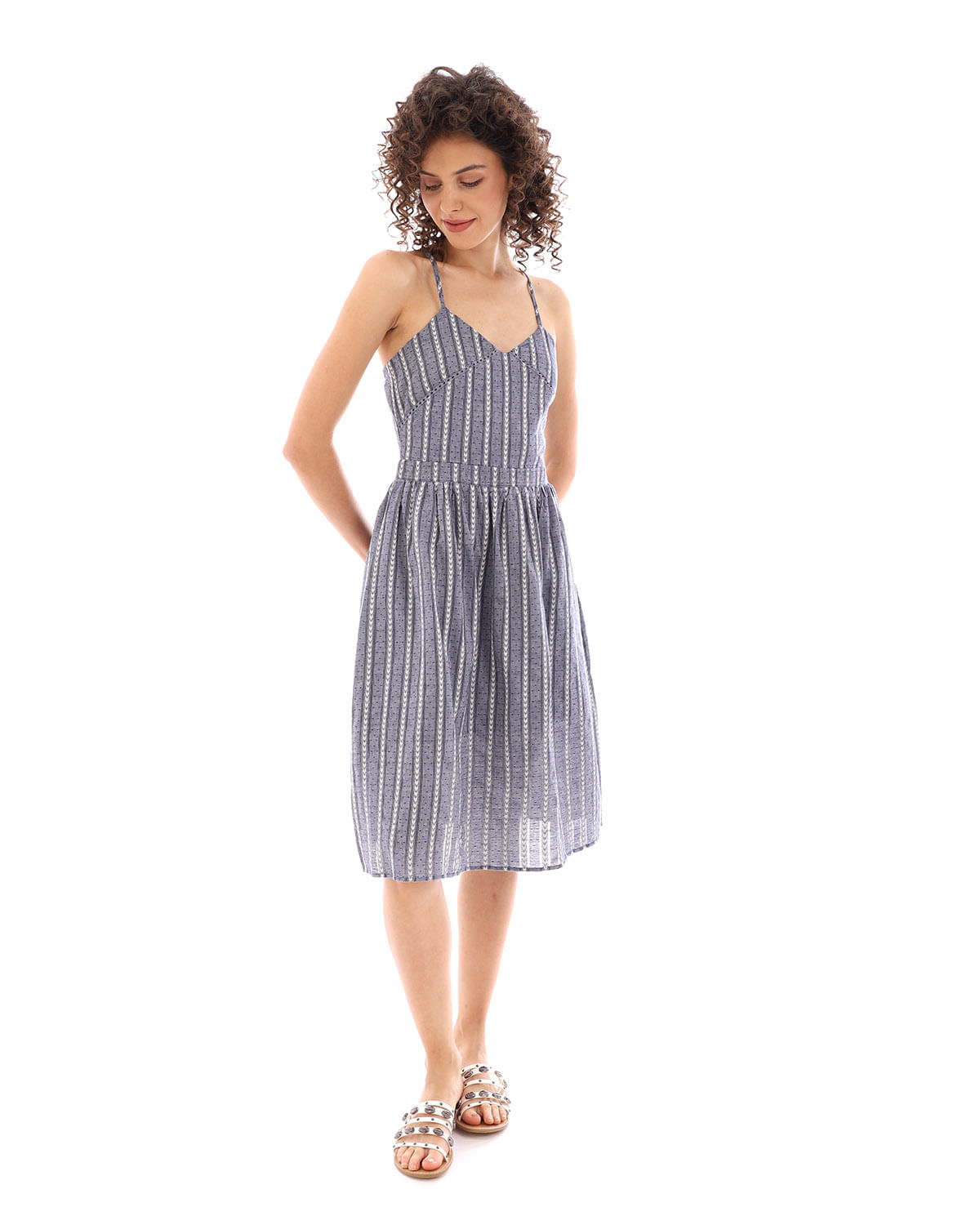 Rochie DOCA cu bretele subtiri si fermoar la spate 22MNB02072