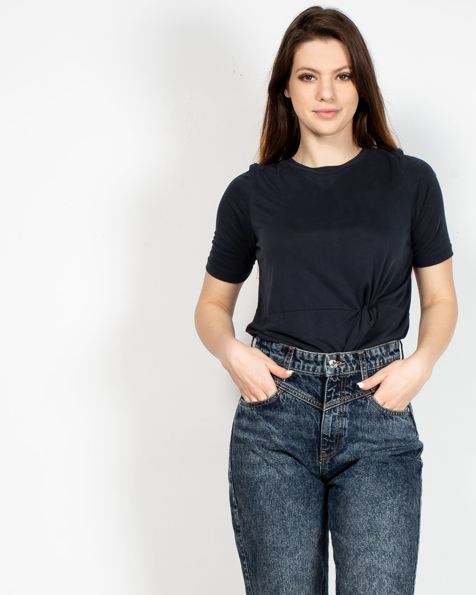 Bluza uni cu maneca scurta 22AVI02023 22AVI02023