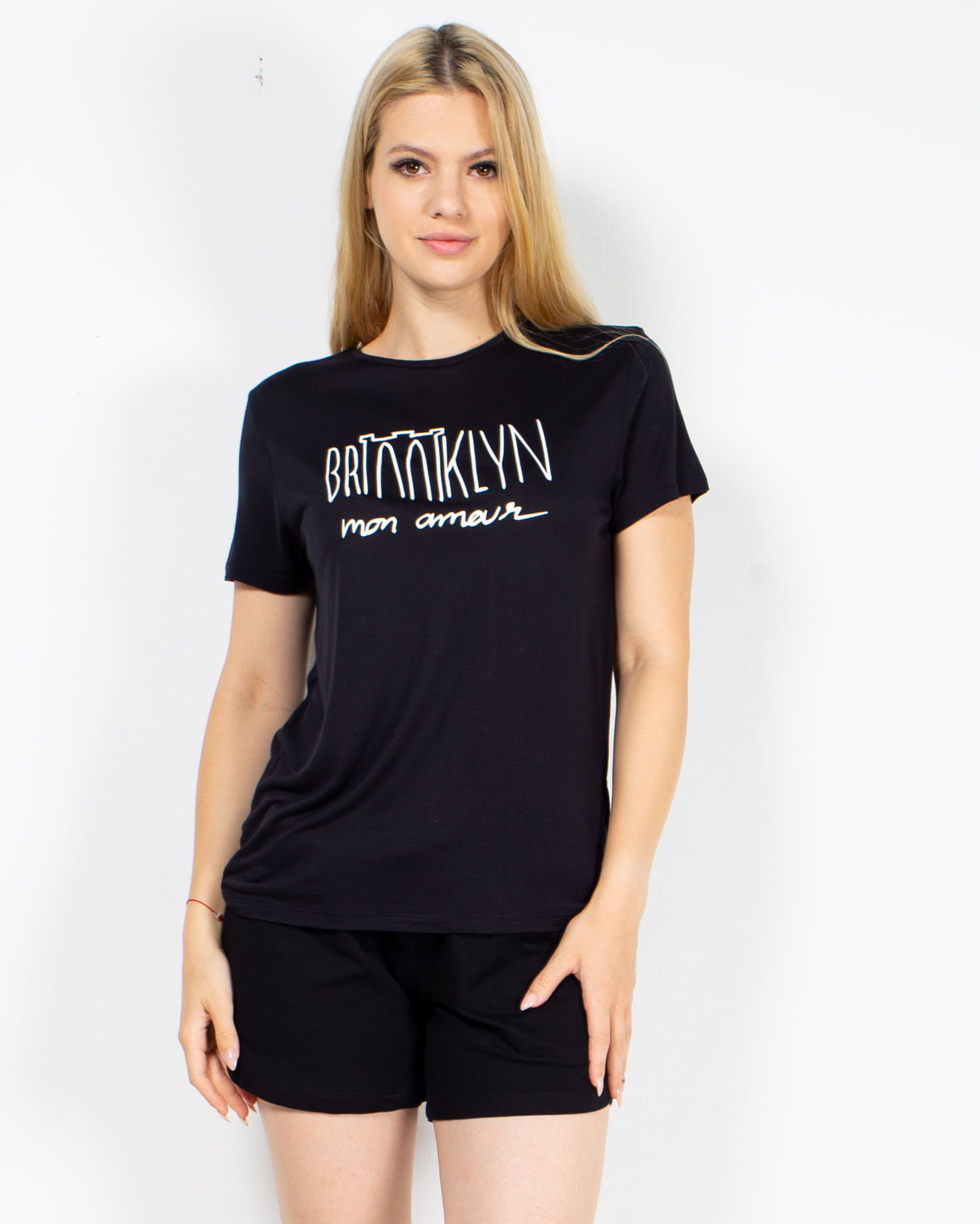 Tricou casual cu imprimeu si maneca scurta 22KOSB1008