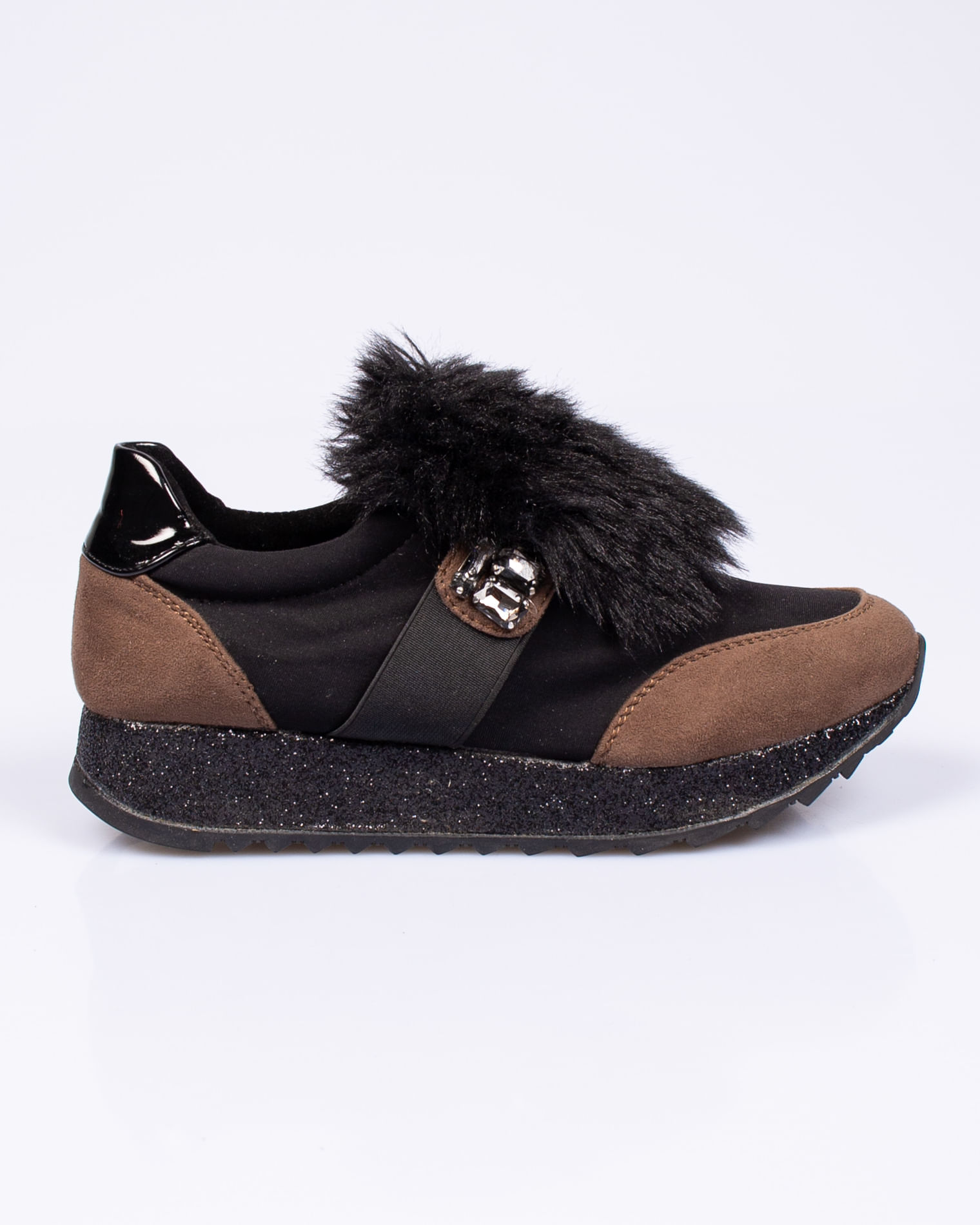 Pantofi casual cu talpa inalta si aplicatii pentru femei 22FOR05015