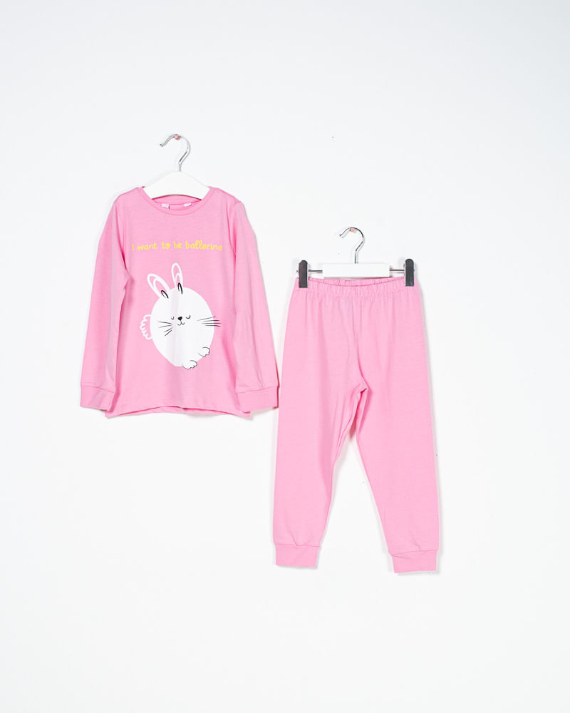 Pijamale din bumbac cu maneca lunga pentru fete 22MUR53020