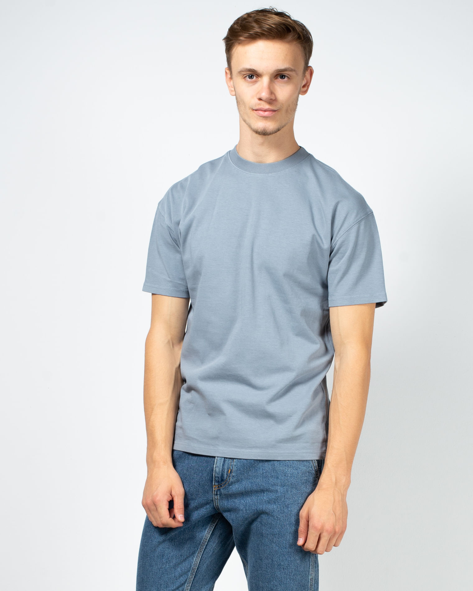 Tricou uni din bumbac cu maneca scurta 22KOSI9003