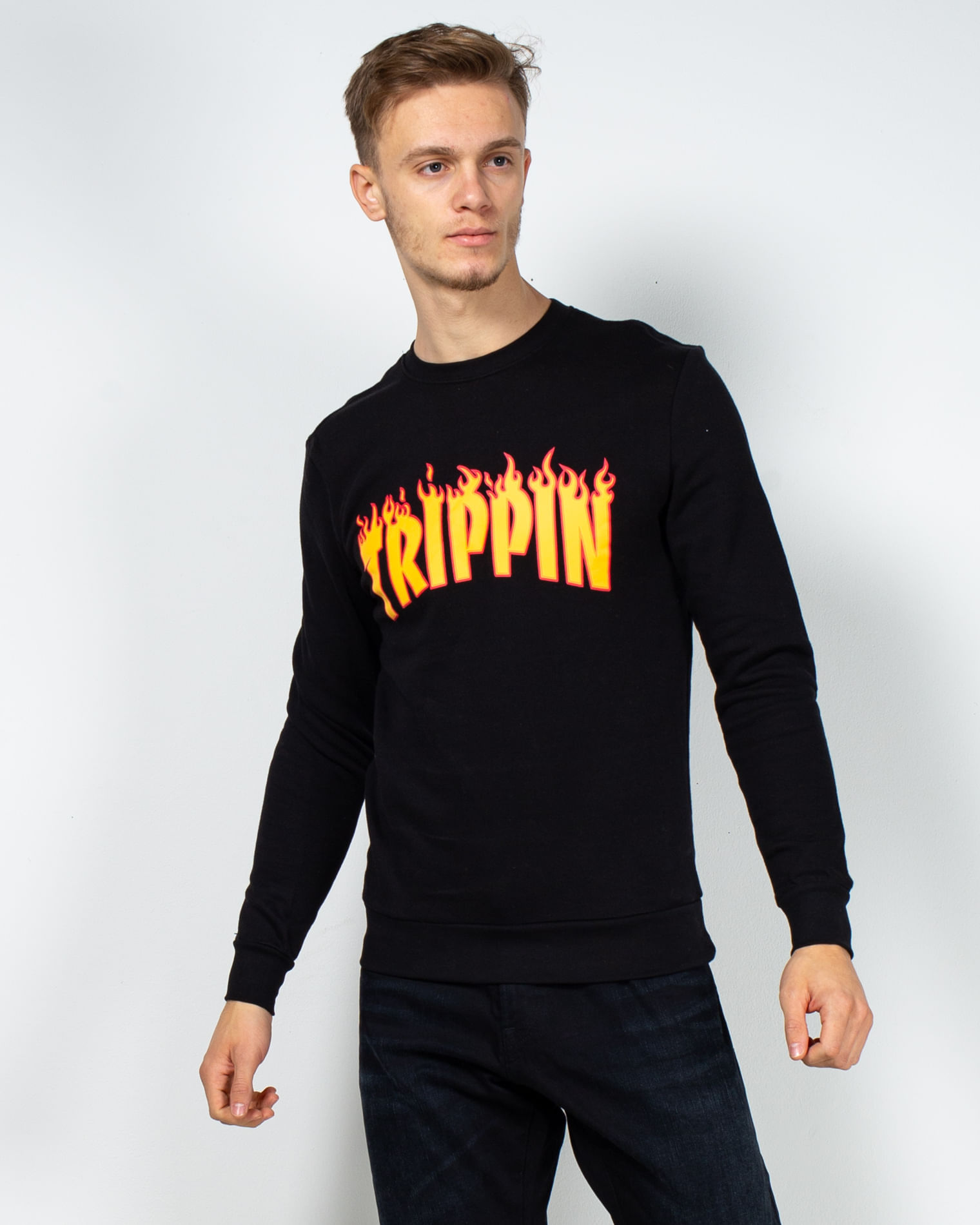 Bluza din bumbac cu interior pufos 22ITT21008