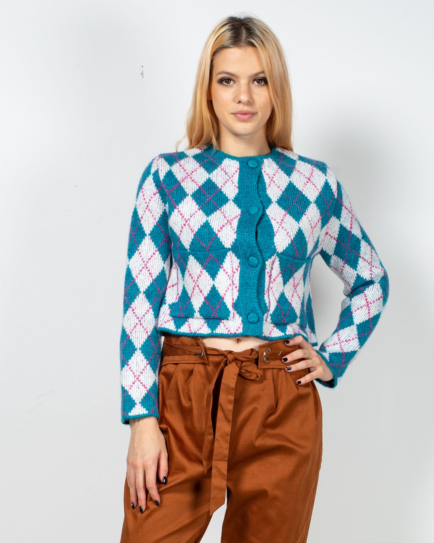 Cardigan scurt cu nasturi 22KOSC1004