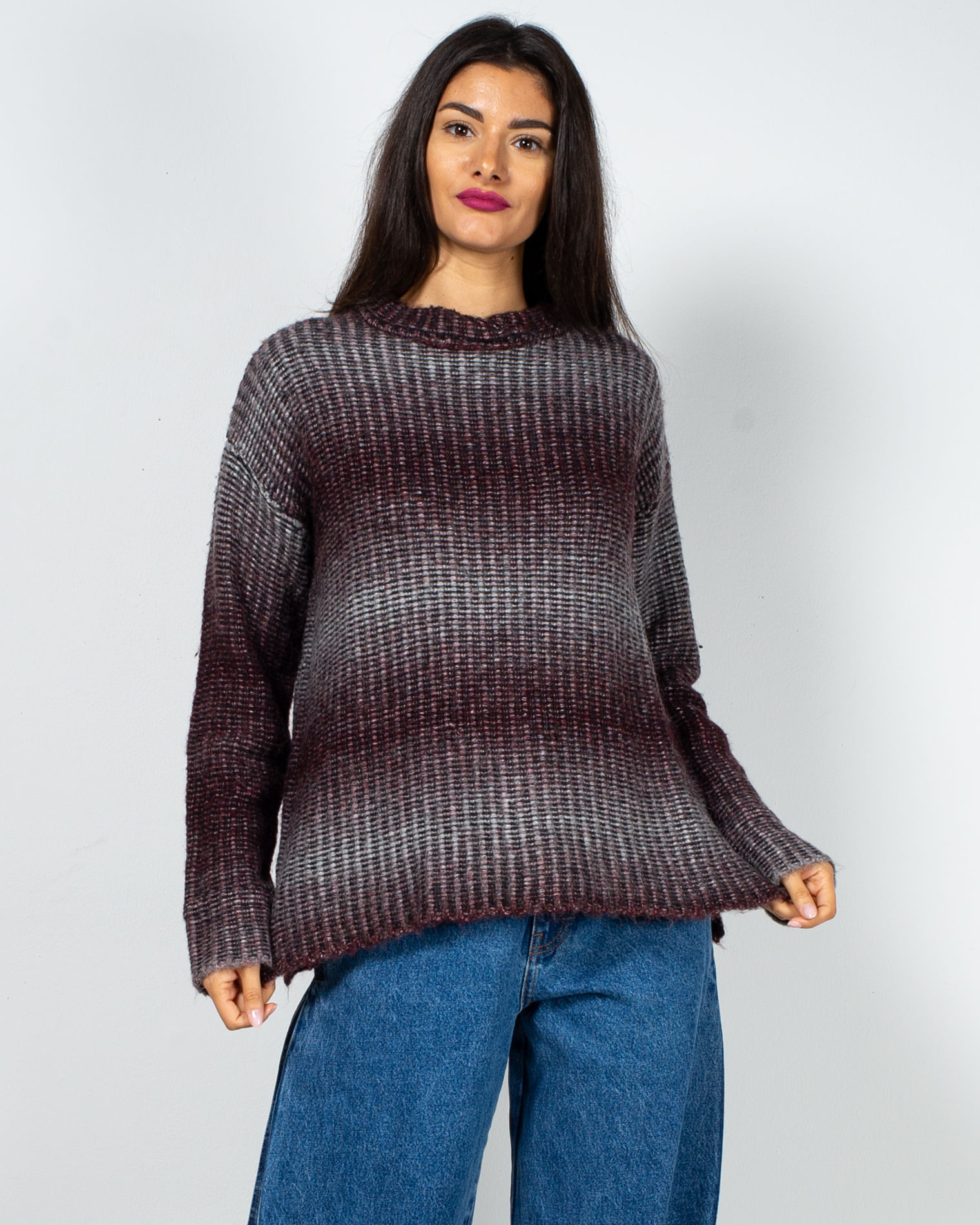 Pulover calduros cu fermoar partial la spate 22AVI32059