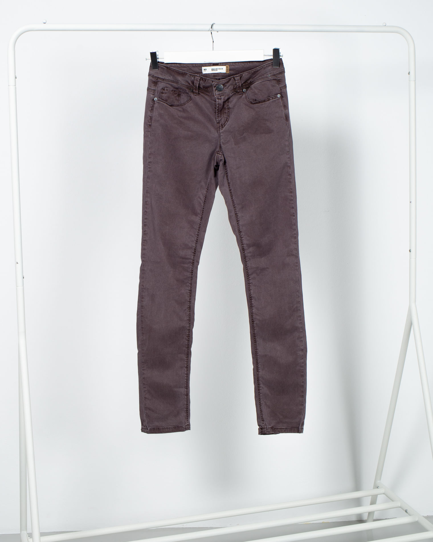 Pantaloni skinny cu fermoar metalic pentru femei 22AVI33016