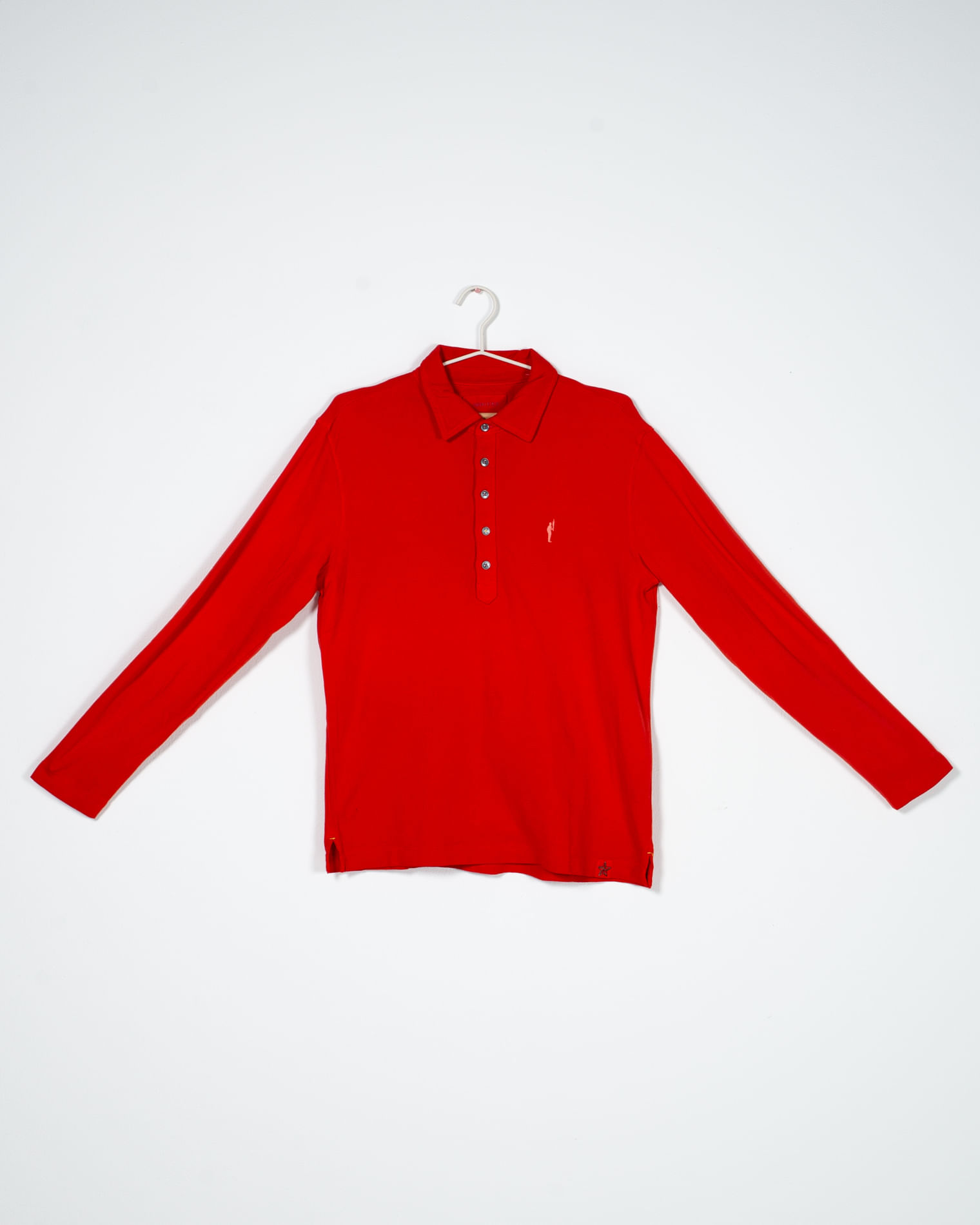 Bluza din bumbac cu maneca lunga si nasturi la baza gatului N902938001