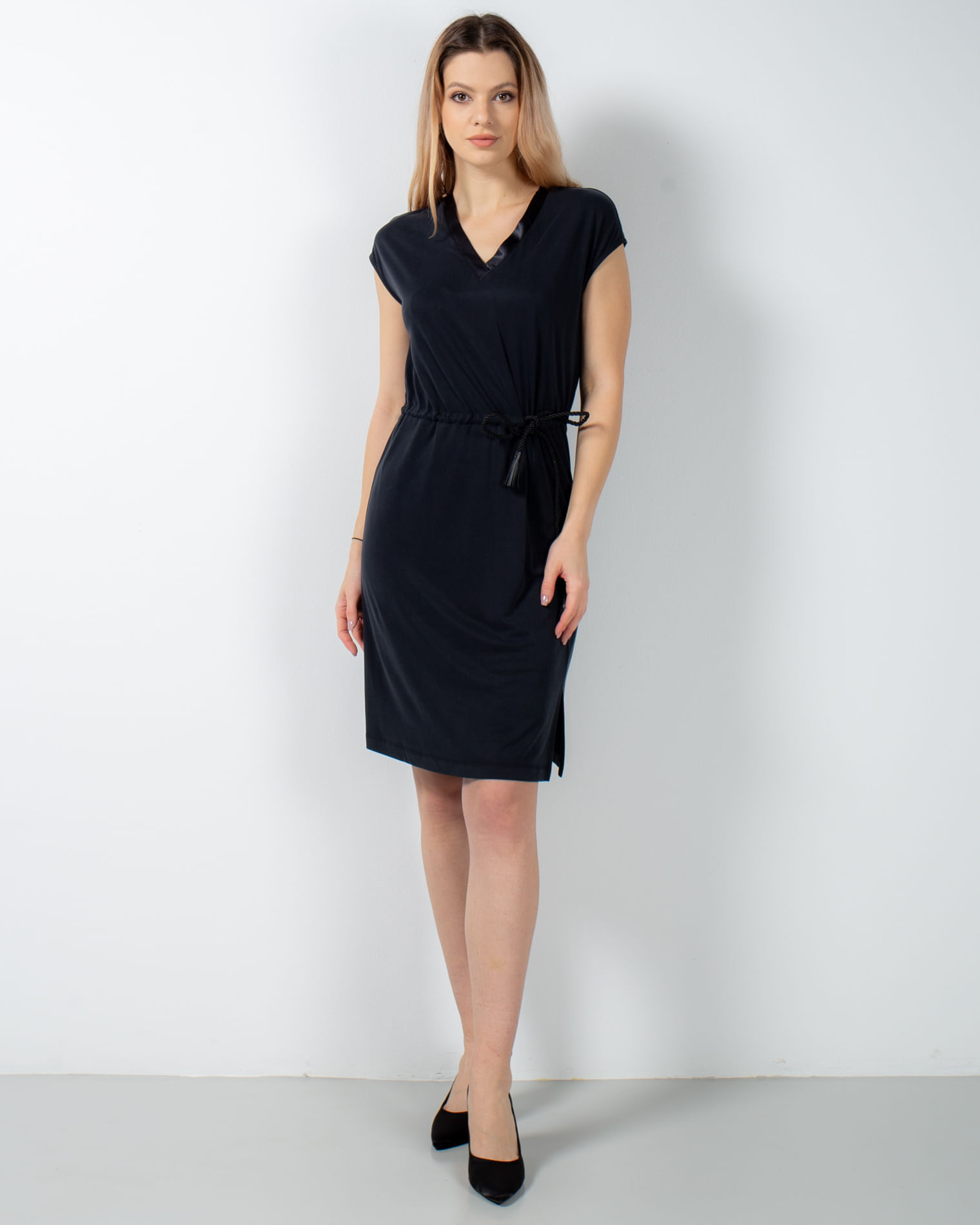 Rochie midi cu snur in talie 23DOV10008