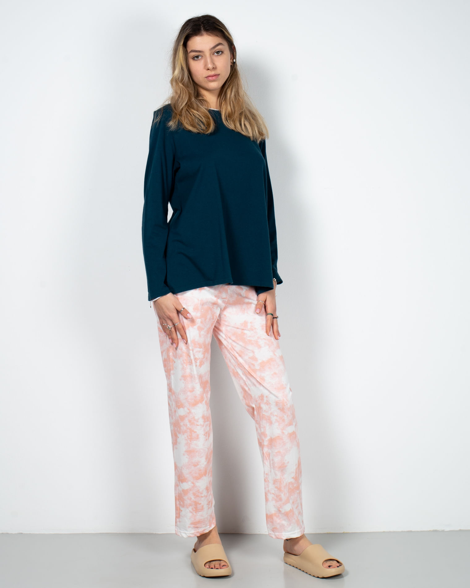 Pantaloni de pijama din bumbac 23MUR12017