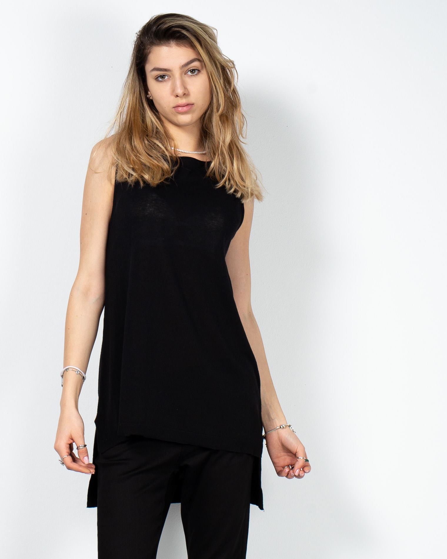 Bluza lunga asimetrica 23DOV04009