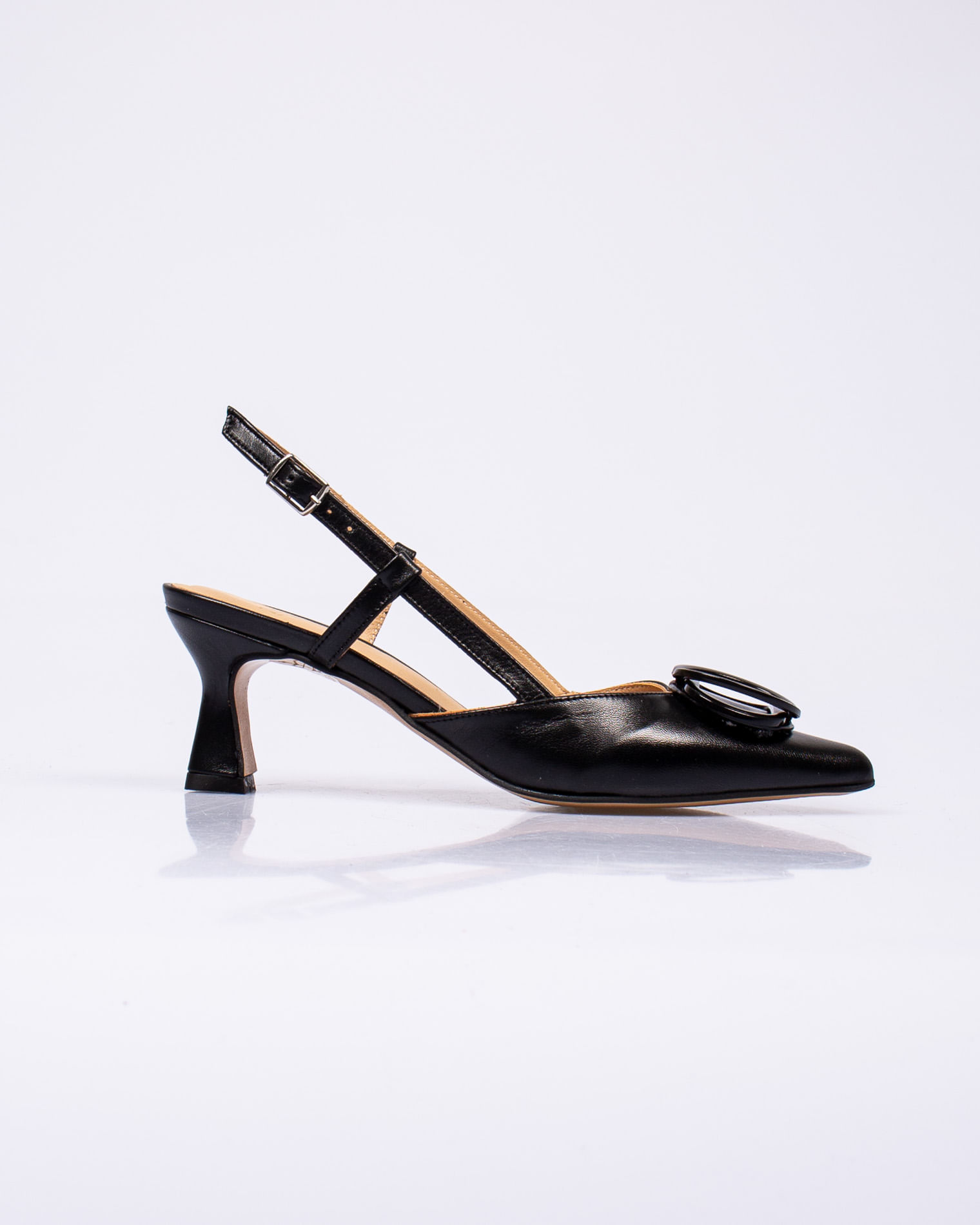 Pantofi decupati din piele naturala cu bareta la spate pentru femei 23KIA01011