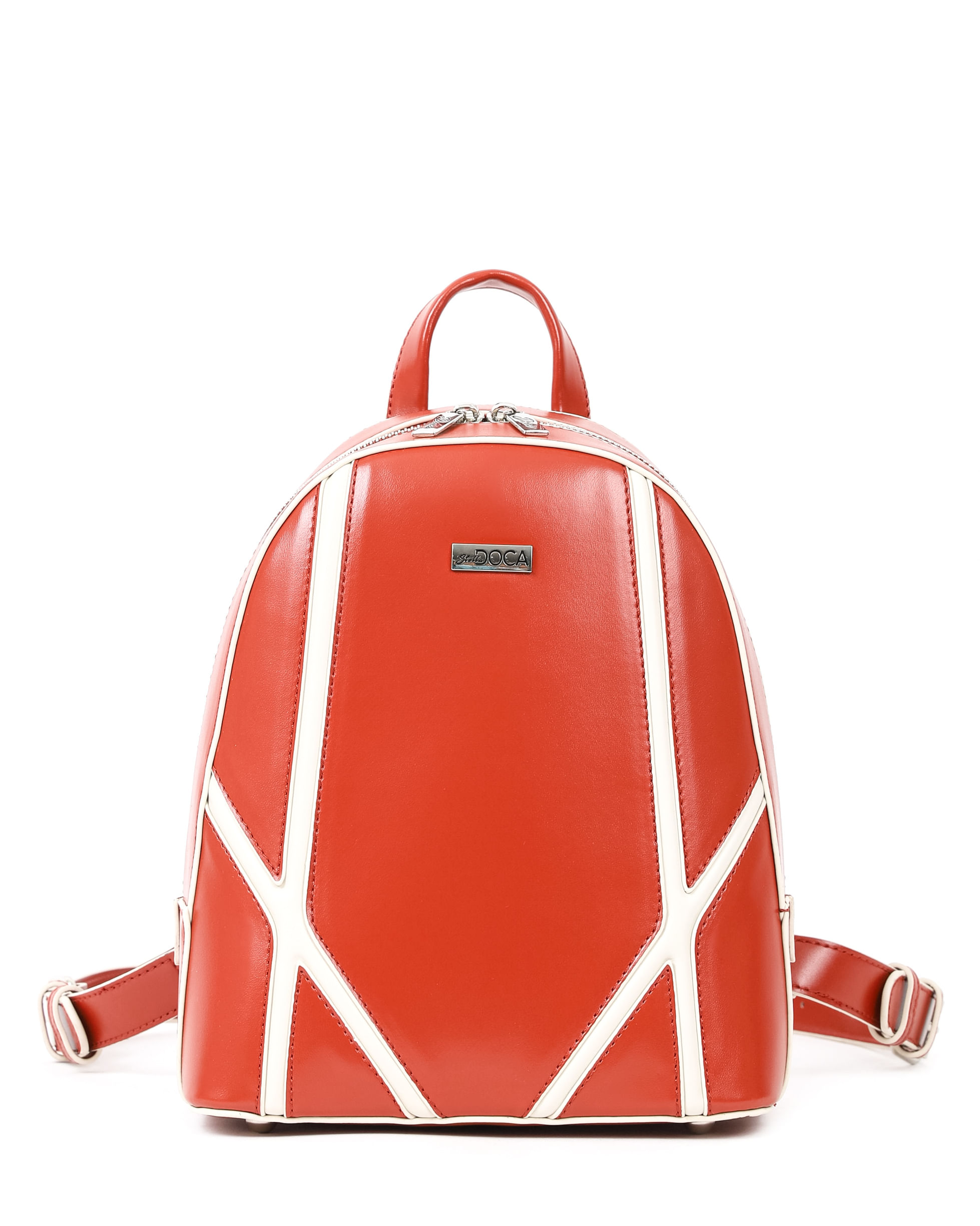 Rucsac Doca casual rosu de dama cu barete detasabile