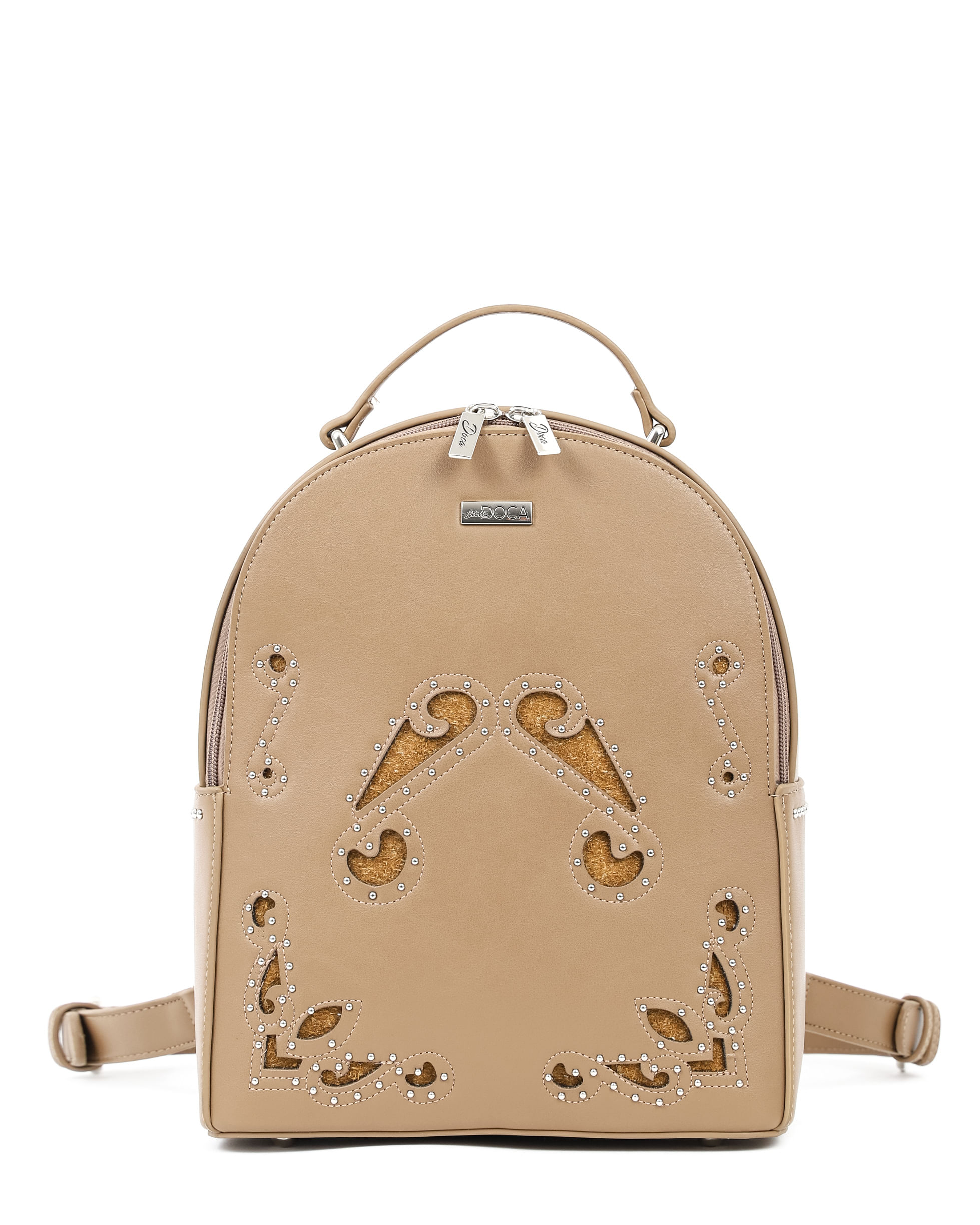 Rucsac Doca casual maro de dama cu model