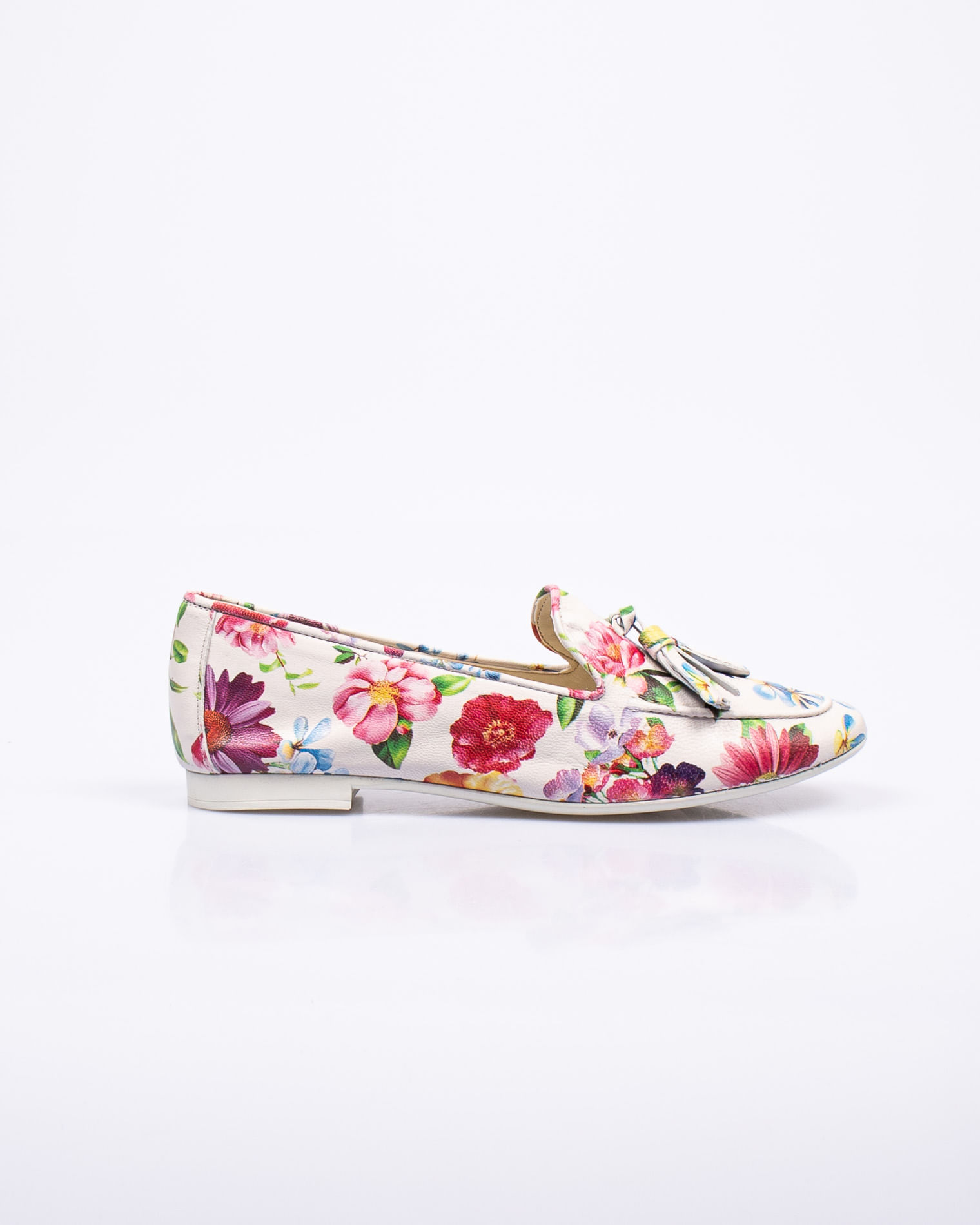 Loafers din piele naturala cu imprimeu floral 23CAL02043