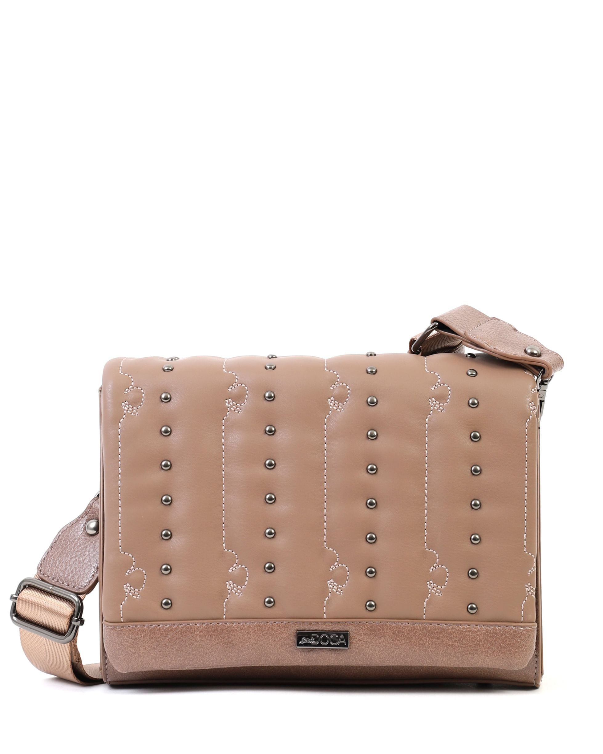 Geanta Doca cross over bej de dama cu bareta detasabila