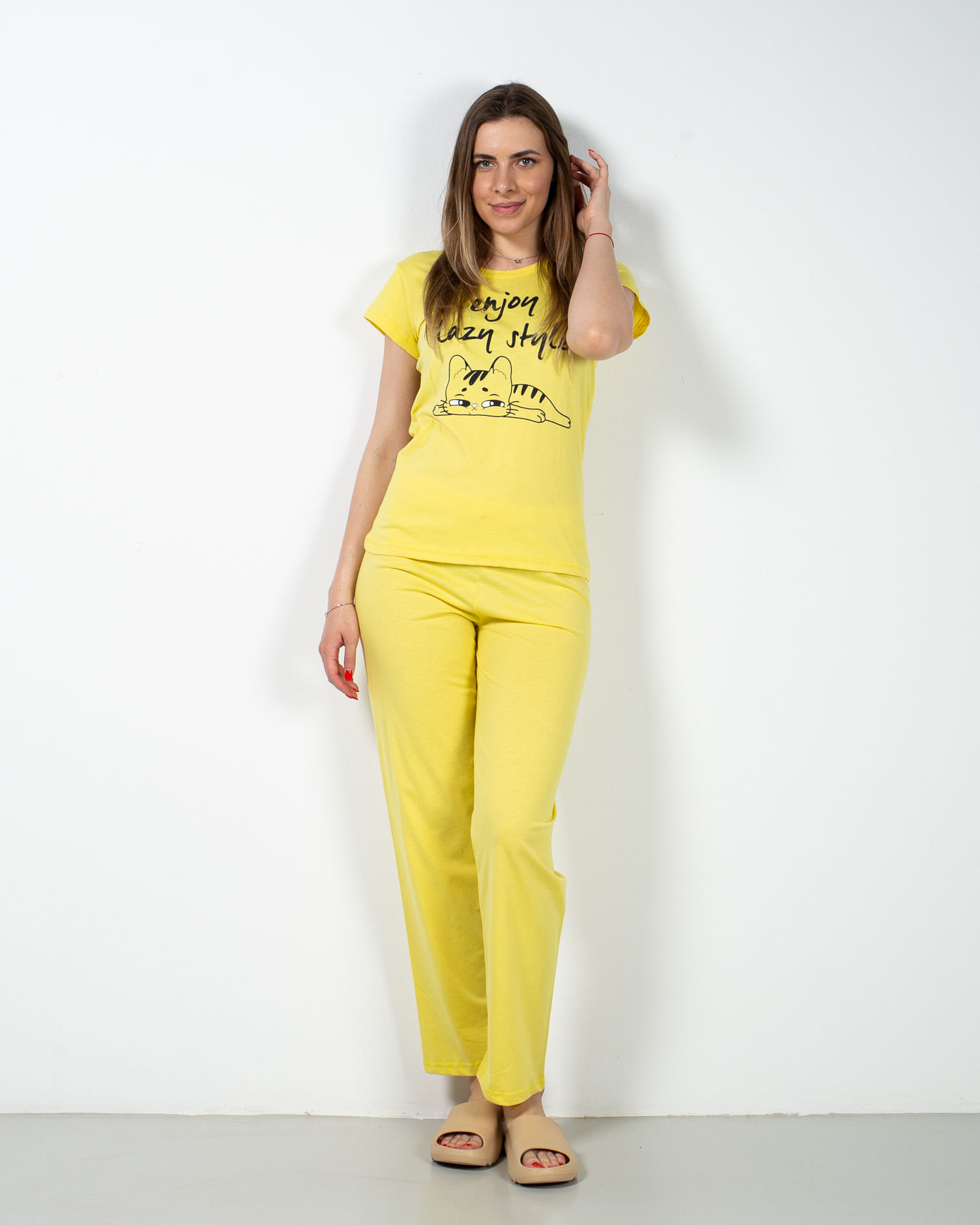 Pijamale din bumbac cu maneca scurta 23MUR01014