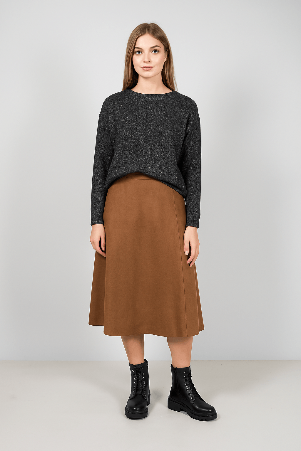 Bluza crop cu insertii metalizate si maneca lunga 23ITTH1018