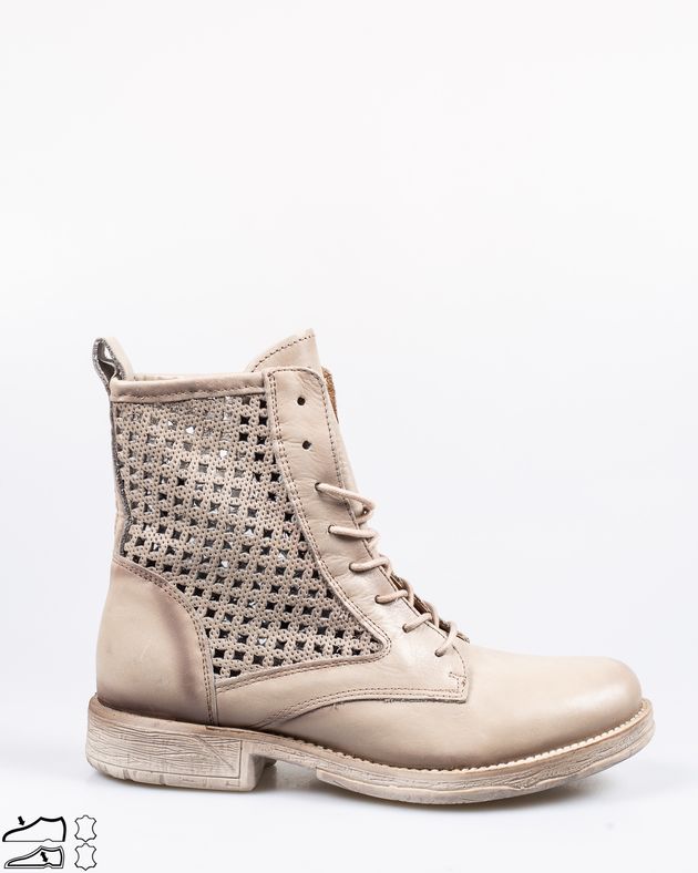 Ghete De Vara Din Piele Naturala Cu Model Perforat Miniprix