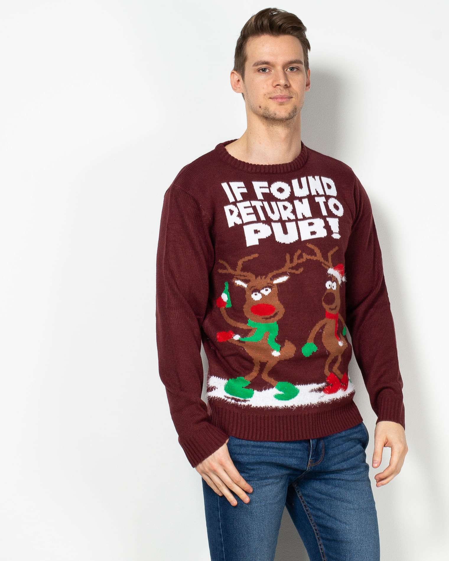 pulover craciun Pulover tricotat cu motive de Craciun Miniprix pulover craciun Pulover tricotat cu motive de Craciun Miniprix