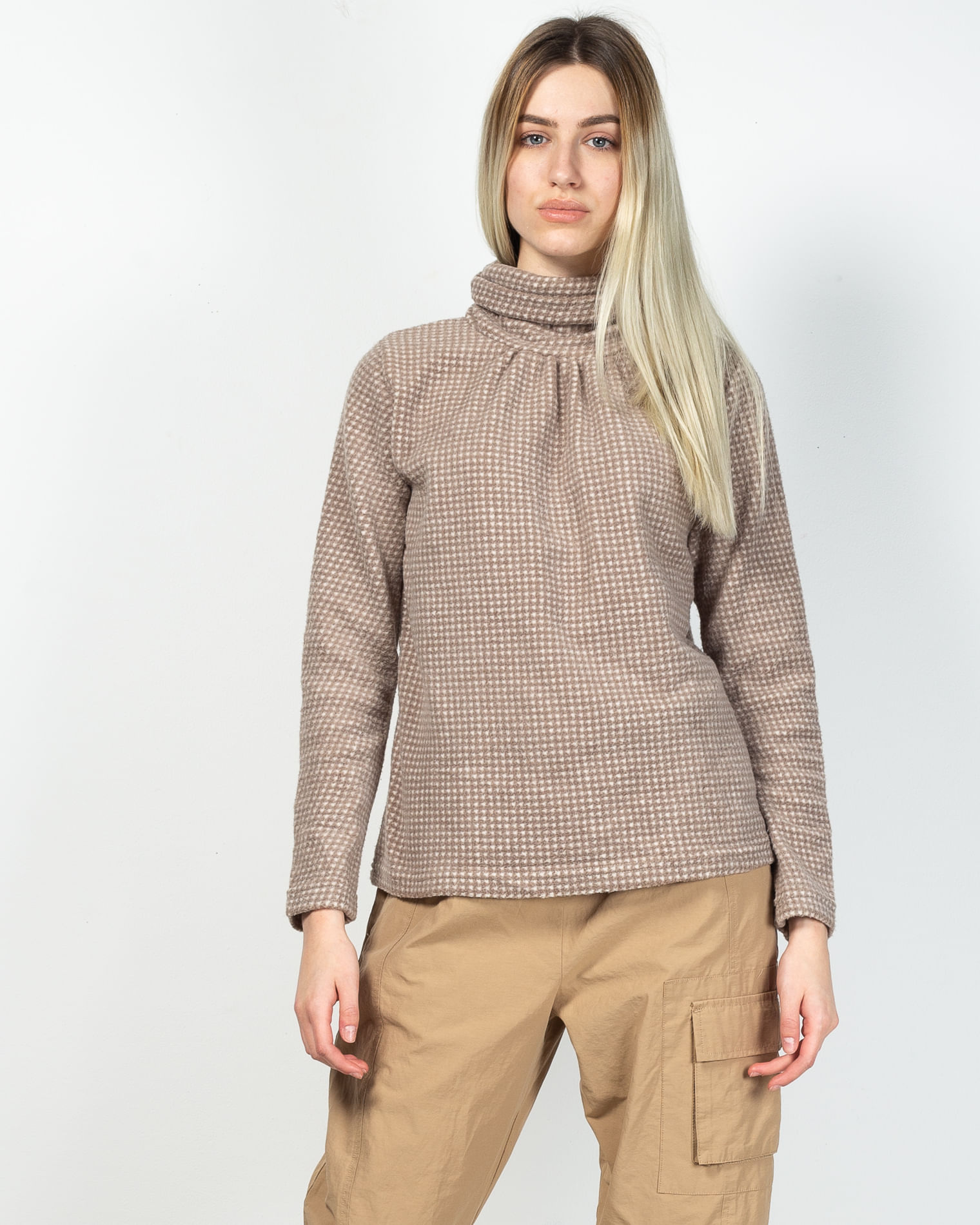 Bluza groasa cu maneca lunga si guler N902905003